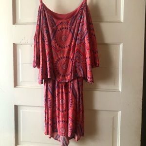 Pink and pattern romper